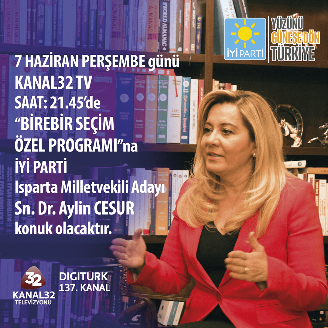 7 Haziran Perşembe günü Kanal32 TV Saat : 21.45'de